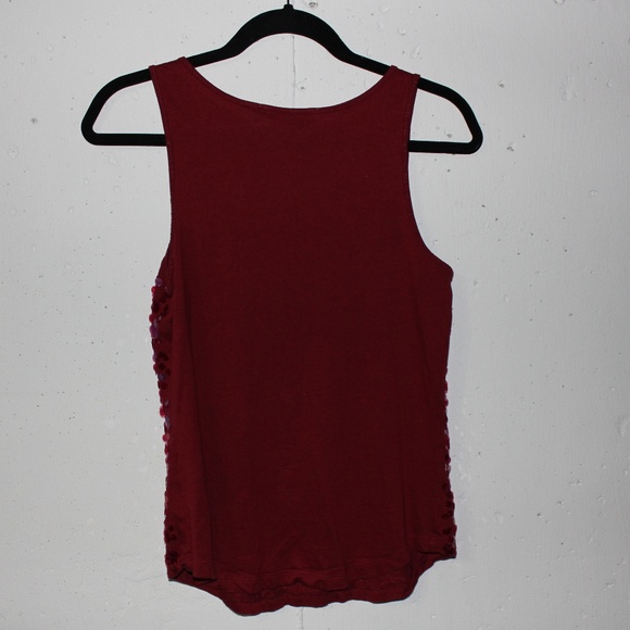 Apt. 9 Cranberry Red Sequin Top - Picture 6 of 6